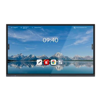 65 Inç Siyah Çerçeve 1x10W hoparlörlü etkileşimli dokunmatik ekran beyaz tahtası
