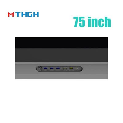 75 Inç Interaktif Dokunmatik Ekran Ekranı Akıllı Blackboard LED Panel 500cd/M2 Okul Eğitimi