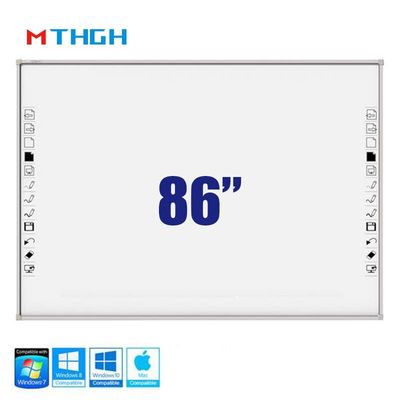 86 Inç Tempered Glass Smart Whiteboard ile WiFi Bluetooth USB Bağlantısı Okul Süpermarketi için