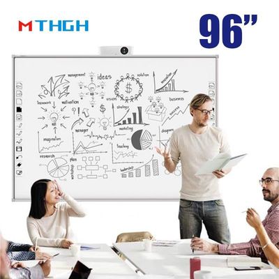 96 Inch Classroom Dijital Whiteboard 10 Nokta Dokunmatik Akıllı Etkileşimli Ekran