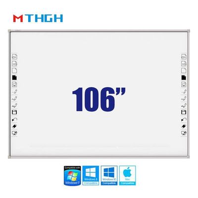 106 inç Elektromanyetik Dokunmatik Akıllı Tahta 3840X2160 Ekran Çözünürlüğü Okul İlişkisi için