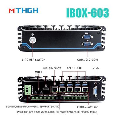 Endüstriyel Mini PC IBOX-603 Plus Intel Core I5 6200U işlemcisi ile