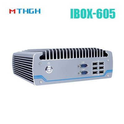Intel Core I5-8500T Alüminyum Şasi Mini PC,Fanless Endüstriyel PC IBOX-605