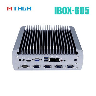 Intel Core I5-8500T Alüminyum Şasi Mini PC,Fanless Endüstriyel PC IBOX-605