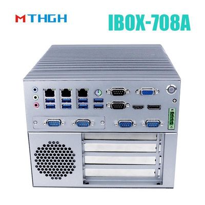 I3 6100T Dört çekirdekli Fansiz Endüstriyel Mini Bilgisayar 12V DC Güç kaynağı ve 64G SSD ile