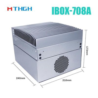 I3 6100T Dört çekirdekli Fansiz Endüstriyel Mini Bilgisayar 12V DC Güç kaynağı ve 64G SSD ile