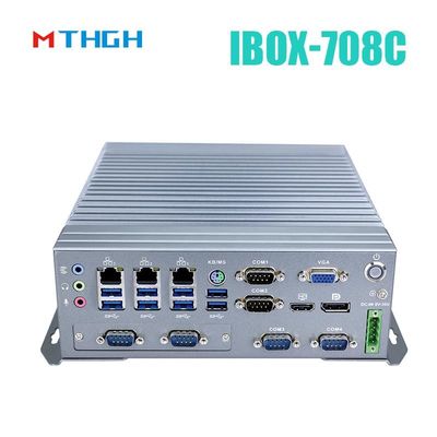 IBOX-708C Endüstriyel Mini PC HDMI/DP/VGA 6*COM 8*USB3 desteği.0