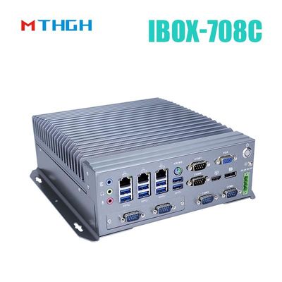 IBOX-708C Endüstriyel Mini PC HDMI/DP/VGA 6*COM 8*USB3 desteği.0