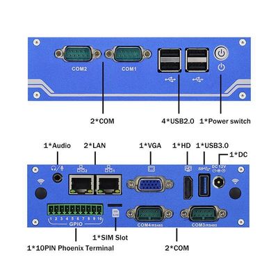 Nano Titanyum Gri Endüstriyel Mini PC N11 DC 12V Giriş 2XIntel I210-AT/I211-AT 1000M