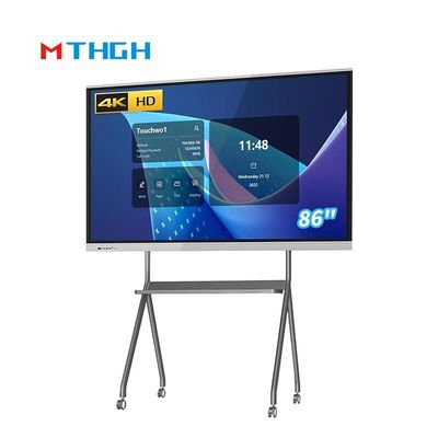 86 Inch 16 9 Interaktif Dokunmatik Ekran Whiteboard 4K 300cd/M2 Kızılötesi Teknoloji