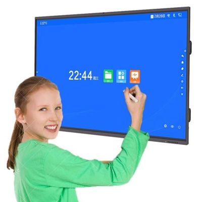 Akıllı Eğitim için 4K 65 Inç 16:9 Interactive LCD Whiteboard Kızılötesi / Kapasitatif Dokunma
