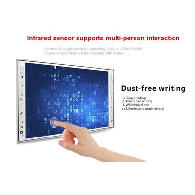 83 Inch Interactive Whiteboard with Optional I3/i5/i7/i9 CPU 10 Point 60 Million Touches 3840*2160 Çözünürlük