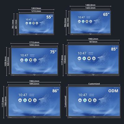 55" HD Dokunmatik Ekran Demo Board 16 9 Görünüm oranı Dahili Kamera 48MP Seçeneği