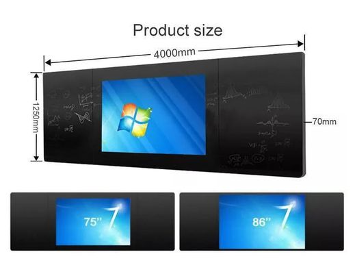 75 inç 16 9 boyut oranı I7 işlemcisi ve USB2.0 arayüzü ile akıllı dijital siyah levha