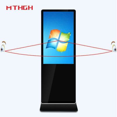 49 inç 1080 P çözünürlüklü zemin duru dijital işaretleme 8GB depolama ve Wi-Fi / Bluetooth / USB bağlantısı ile