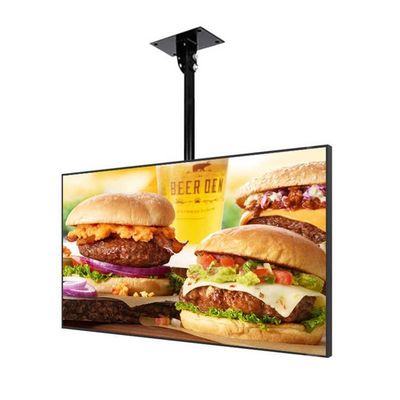 Restoran Elektronik Dijital Tabela 49 inç Asılı Duvar Montajlı Dijital Ekran 3840x2160 çözünürlüğü ile