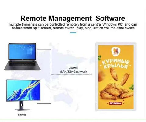 İç mekan asansör medya duvara monte edilmiş kişiselleştirilebilir reklam ekranı için dijital reklam ekranı