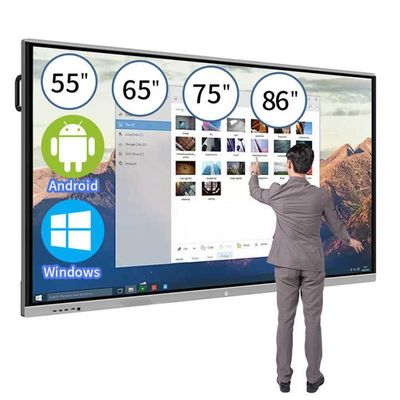 Yüksek Kaliteli Etkileşimli Dokunmatik Ekran Beyaz Tahta Gösterim Taşı 55 Inch Android 13.0 Sistem Sürümü
