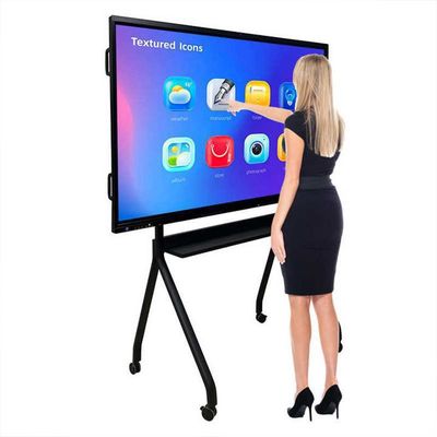 65 inç etkileşimli dokunmatik ekran beyaz levha 4K ekran panelleri kızılötesi 10/20 noktaları ve Android 13 ile akıllı ekran.0