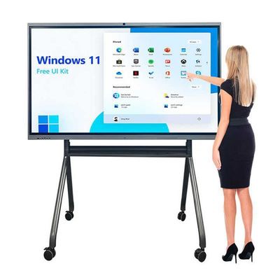 65 inç etkileşimli dokunmatik ekran beyaz levha 4K ekran panelleri kızılötesi 10/20 noktaları ve Android 13 ile akıllı ekran.0