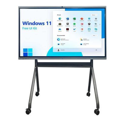 3840x2160 4K Ekran Panelleri 65 Inç Etkileşimli Dokunmatik Ekran Whiteboard Yazılım ve 178° H/V Görme açısı ile