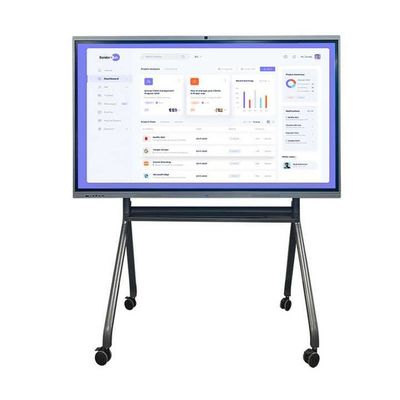 3840x2160 4K Ekran Panelleri 65 Inç Etkileşimli Dokunmatik Ekran Whiteboard Yazılım ve 178° H/V Görme açısı ile
